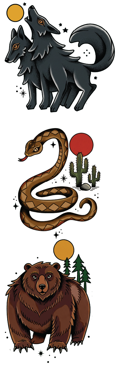 The Wolf, The Snake, The Bear
