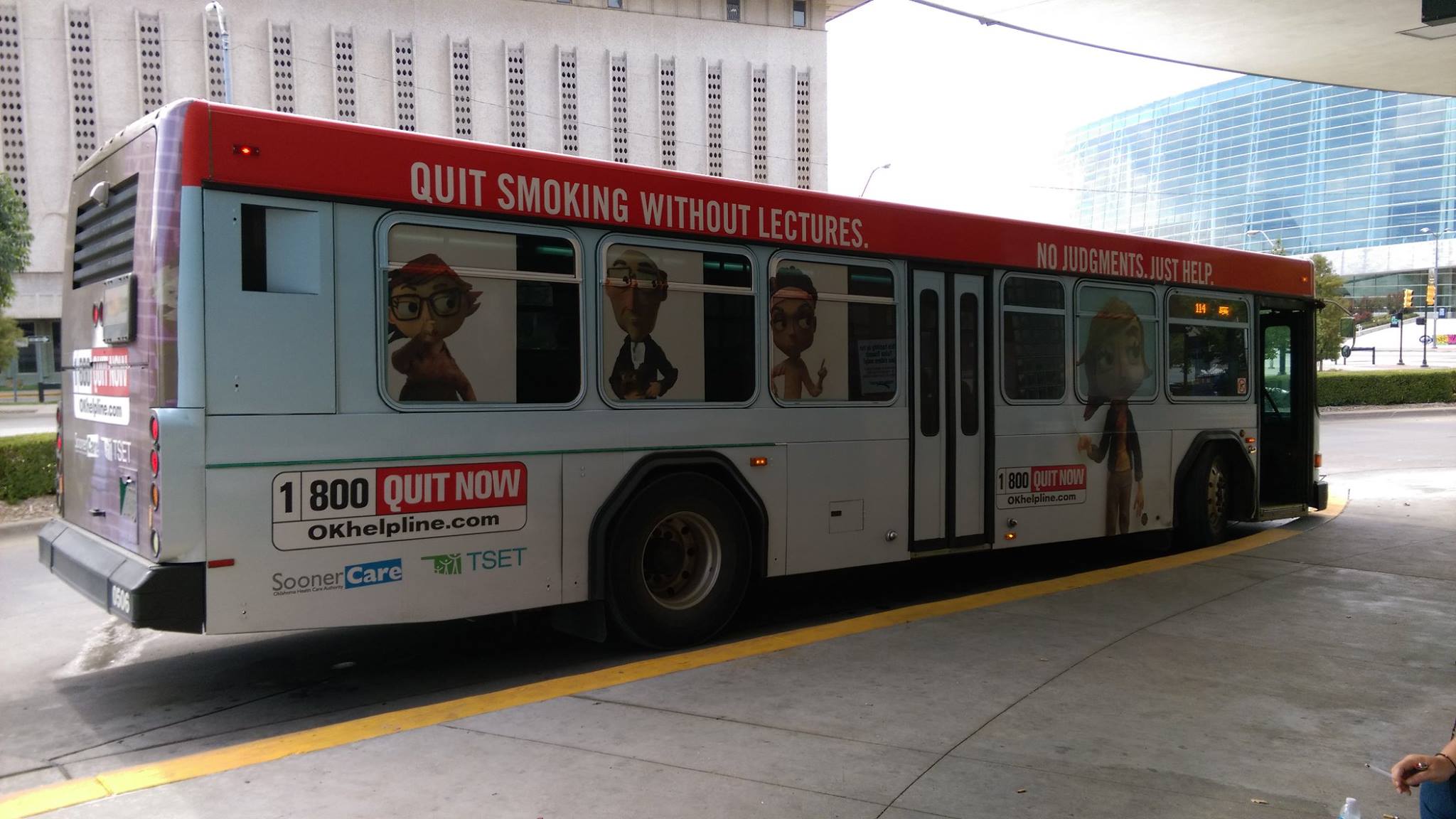 Oklahoma Tobacco Helpline bus wrap