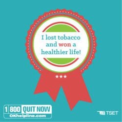 I lost tobacco and won a healthier life badge