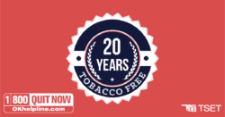 20 years tobacco free badge