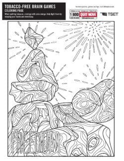 Freedom coloring page