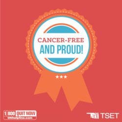 Cancer-free and proud badge
