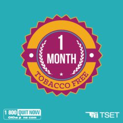 1 month tobacco free badge