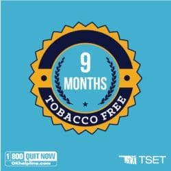 9 months tobacco free