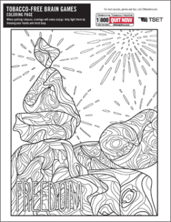 Freedom adult coloring page