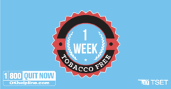 1 week tobacco free badge