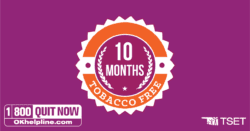 10 month tobacco free badge
