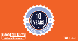 10 years tobacco free badge
