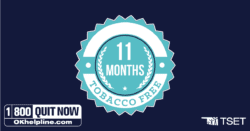 11 month tobacco free badge