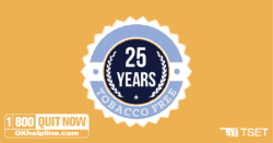 25 Years tobacco free badge