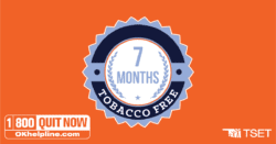 7 month tobacco free badge