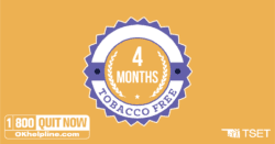4 month tobacco free badge