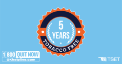 5 Years tobacco free badge