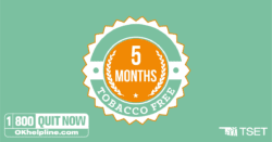 5 month tobacco free badge