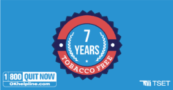 7 Years tobacco free badge