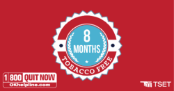 8 month tobacco free badge