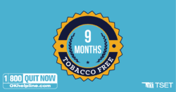 9 month tobacco free badge