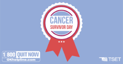 Cancer survivor day badge