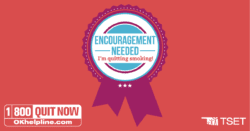 Encouragement needed. I'm quitting smoking! badge