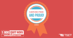 Cancer-free and proud! badge