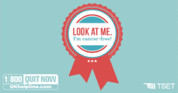 Look at me. I'm cancer free! badge