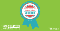 I'm the picture of a cigarette quitter. No filter. badge