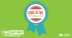 Look at me. I'm tobacco free! badge