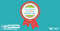 I lost tobacco and won a healthier life! badge