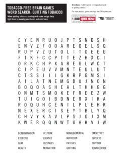 quitting tobacco crossword puzzle