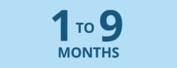 1 to 9 months