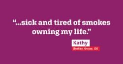 ...sick and tired of smokes owning my life.