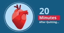 20 minutes after quitting