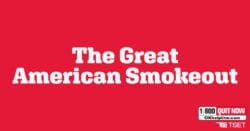 The great american smokeout banner