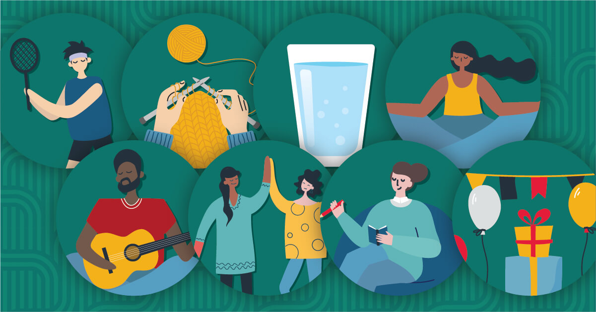 Illustrations of activities you can do besides smoke!