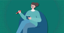 woman journaling with pen in hand