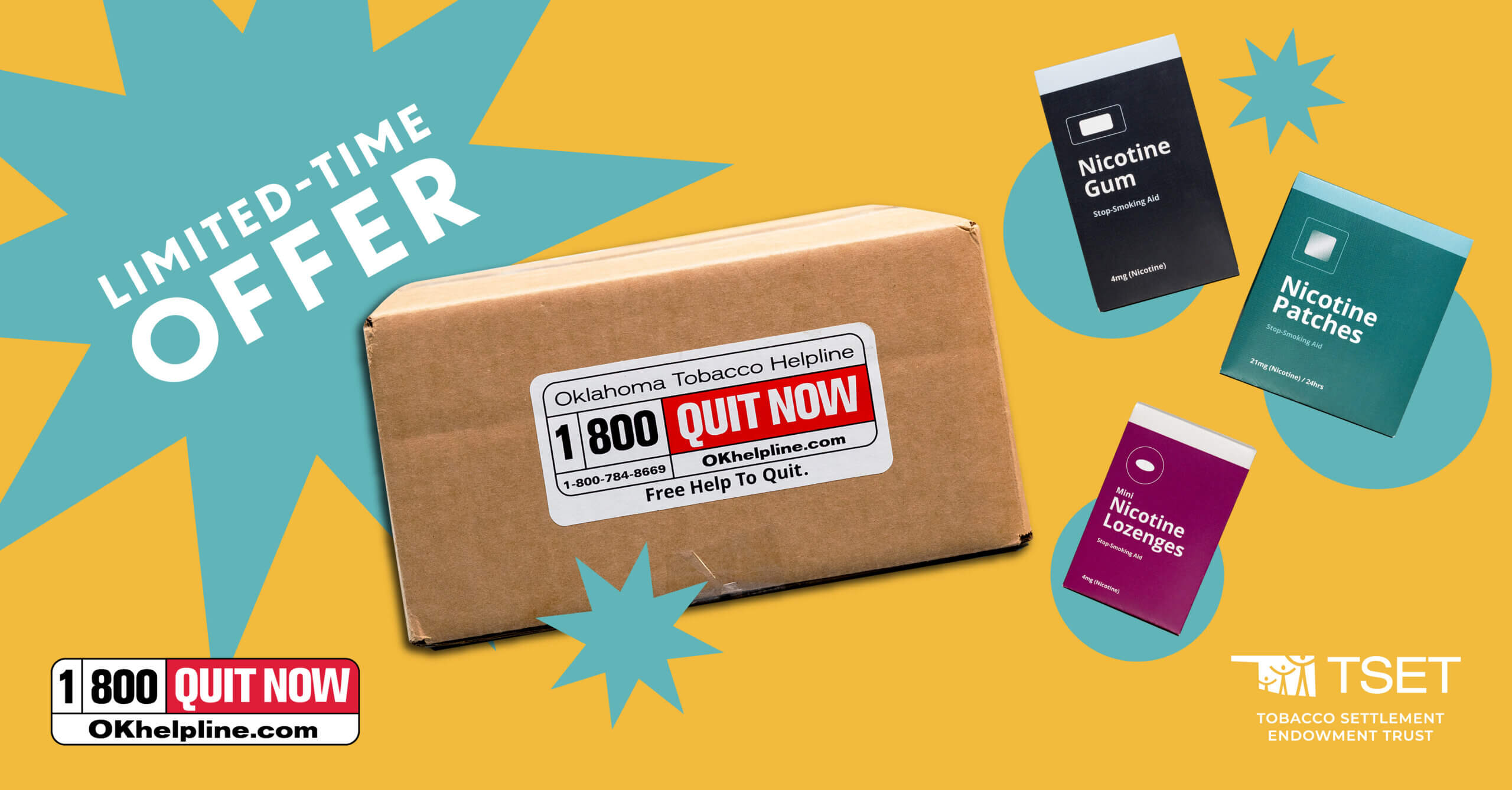 The Oklahoma Tobacco Helpline Offers Eight Weeks of FREE Nicotine Replacement Therapy in September